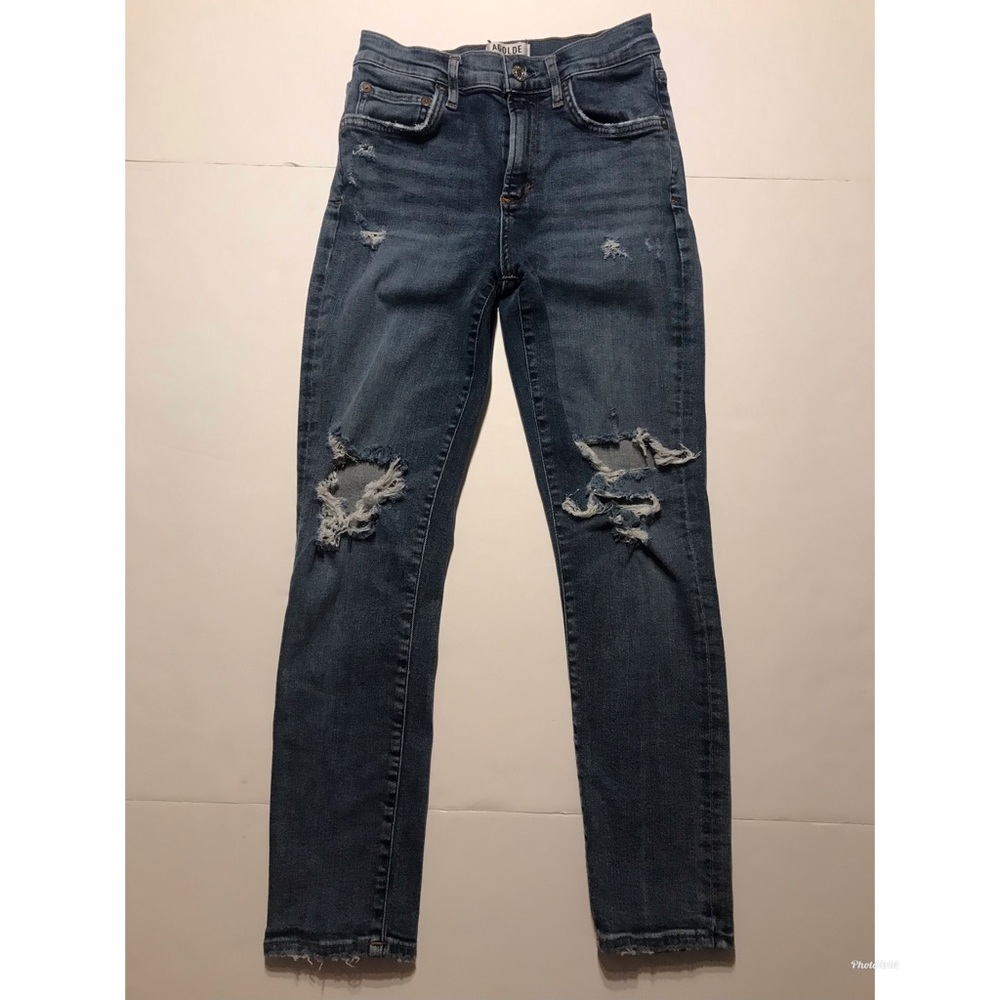 Agolde High Waist destroyed knee skinny Jeans 25